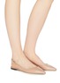 Figure View - Click To Enlarge - JIMMY CHOO - 'Erin' leather slingback skimmer flats