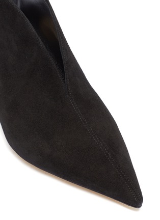 Detail View - Click To Enlarge - JIMMY CHOO - 'Loris 65' choked-up suede mules