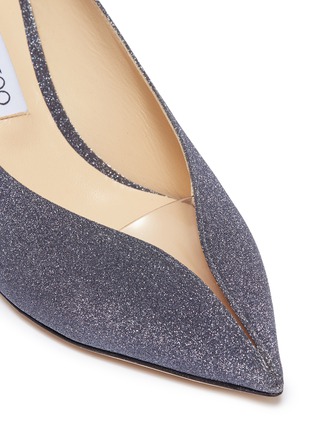 Detail View - Click To Enlarge - JIMMY CHOO - 'Baker 65' PVC panel glitter pumps
