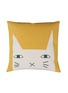 Main View - Click To Enlarge - DONNA WILSON - Cat Ears two-sided cushion – Mustard/Duck Egg