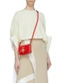 Figure View - Click To Enlarge - JW ANDERSON - 'Keyts' chain pin nano leather crossbody bag