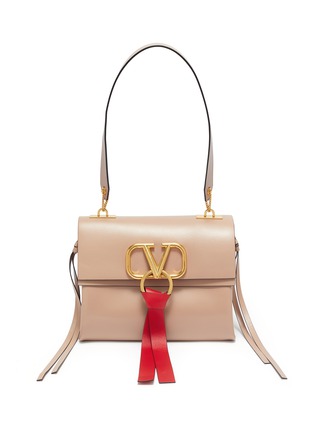 Main View - Click To Enlarge - VALENTINO GARAVANI - Valentino Garavani 'Vring' tassel small leather shoulder bag