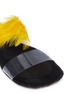 Detail View - Click To Enlarge - DRIES VAN NOTEN - Feather PVC band slide sandals