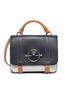 Main View - Click To Enlarge - JW ANDERSON - 'Disc' barbell ring colourblock leather satchel