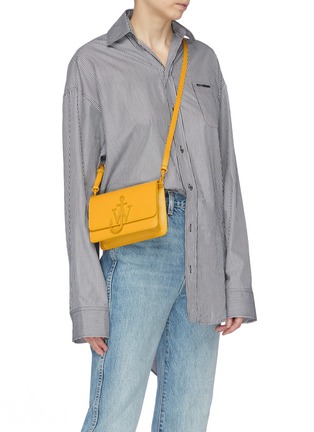 Figure View - Click To Enlarge - JW ANDERSON - 'Logo' plate mini crossbody bag