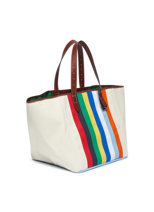 Detail View - Click To Enlarge - JW ANDERSON - Belt handle stripe canvas tote