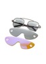 Detail View - Click To Enlarge - DYNE - Interchangeable lens metal aviator sunglasses