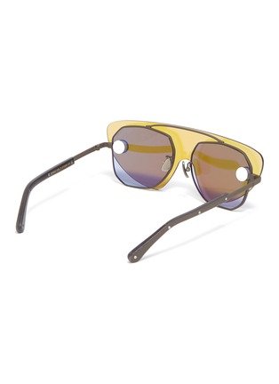 Figure View - Click To Enlarge - DYNE - Interchangeable lens metal aviator sunglasses