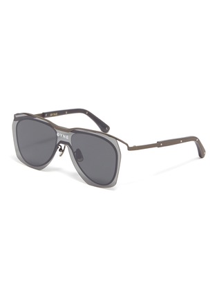 Main View - Click To Enlarge - DYNE - Layered lens metal aviator sunglasses