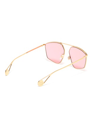 Figure View - Click To Enlarge - GUCCI - Metal angular frame sunglasses