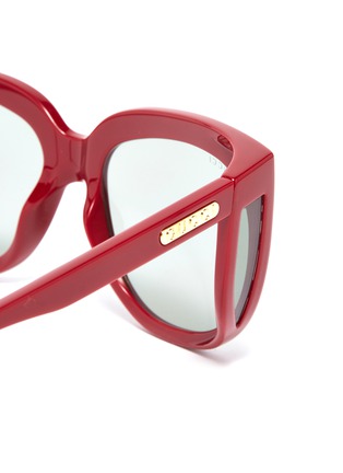 Detail View - Click To Enlarge - GUCCI - Spoiler acetate square sunglasses