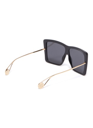 Figure View - Click To Enlarge - GUCCI - Oversized acetate front metal square sunglasses