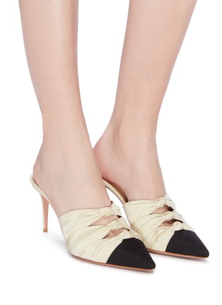 Figure View - Click To Enlarge - AQUAZZURA - 'Mondaine' cutout knot colourblock mules