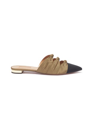 Main View - Click To Enlarge - AQUAZZURA - 'Mondaine' cutout knot colourblock slides