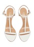 Detail View - Click To Enlarge - AQUAZZURA - 'Almost Bare' ankle strap croc embossed leather sandals