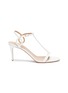 Main View - Click To Enlarge - AQUAZZURA - 'Almost Bare' ankle strap croc embossed leather sandals