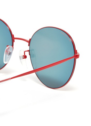Detail View - Click To Enlarge - BALENCIAGA - Mirror metal round sunglasses