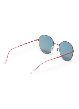 Figure View - Click To Enlarge - BALENCIAGA - Mirror metal round sunglasses