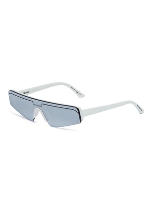 Main View - Click To Enlarge - BALENCIAGA - Mirror angular frame acetate sunglasses