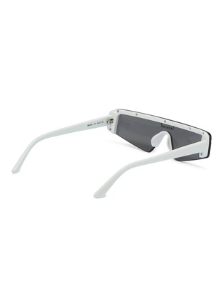 Figure View - Click To Enlarge - BALENCIAGA - Mirror angular frame acetate sunglasses