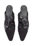Detail View - Click To Enlarge - ROSETTA GETTY - 'Twist' cross leather strap suede mules