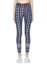 Main View - Click To Enlarge - THE UPSIDE - 'Daisy Chain' print performance midi leggings