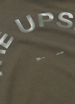 Detail View - Click To Enlarge - THE UPSIDE - Logo print ruffle tank top