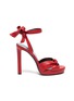 Main View - Click To Enlarge - SAINT LAURENT - 'Hall' bow ankle strap leather sandals