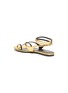  - SAINT LAURENT - 'Gia' strappy metallic leather sandals