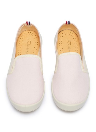 Figure View - Click To Enlarge - RIVIERAS - 'TDM 10°' colourblock canvas kids skate slip-ons