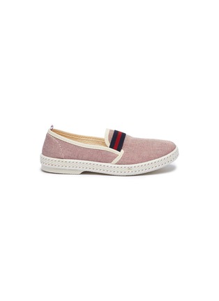 Main View - Click To Enlarge - RIVIERAS - 'College' elastic band canvas kids skate slip-ons
