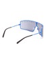 Figure View - Click To Enlarge - STELLA MCCARTNEY - Stud logo single lens metal oversized sunglasses
