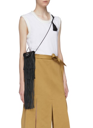 Figure View - Click To Enlarge - 3.1 PHILLIP LIM - 'Lola' fringe leather pouch