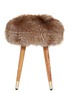 Main View - Click To Enlarge - KRUF - Onyx fox fur stool