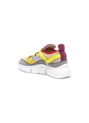  - CHLOÉ - 'Sonnie' chunky outsole low top patchwork sneakers