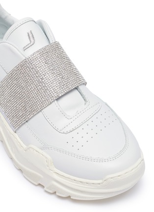 Detail View - Click To Enlarge - JOSHUA SANDERS - 'Zenith' strass band leather sneakers