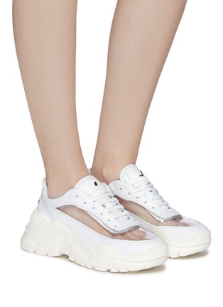 Figure View - Click To Enlarge - JOSHUA SANDERS - 'Zenith' PVC panel leather sneakers