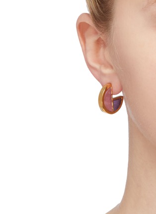 Figure View - Click To Enlarge - W. BRITT - 'Full Circle' stone geometric earrings