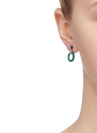 Figure View - Click To Enlarge - W. BRITT - 'Full Circle' malachite lapis drop earrings