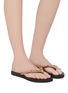 Figure View - Click To Enlarge - UZURII - 'Illusion Pink' crystal PVC thong sandals