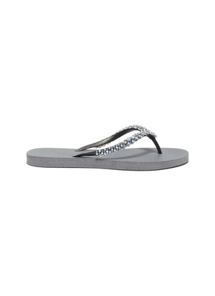 Main View - Click To Enlarge - UZURII - 'Precious Classic' crystal PVC thong sandals