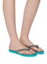 Figure View - Click To Enlarge - UZURII - 'Precious Classic' crystal PVC thong sandals
