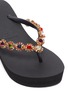 Detail View - Click To Enlarge - UZURII - 'Colorful Diana' crystal floral PVC wedge thong sandals
