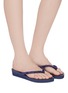 Figure View - Click To Enlarge - UZURII - 'Precious Classic' crystal PVC wedge thong sandals
