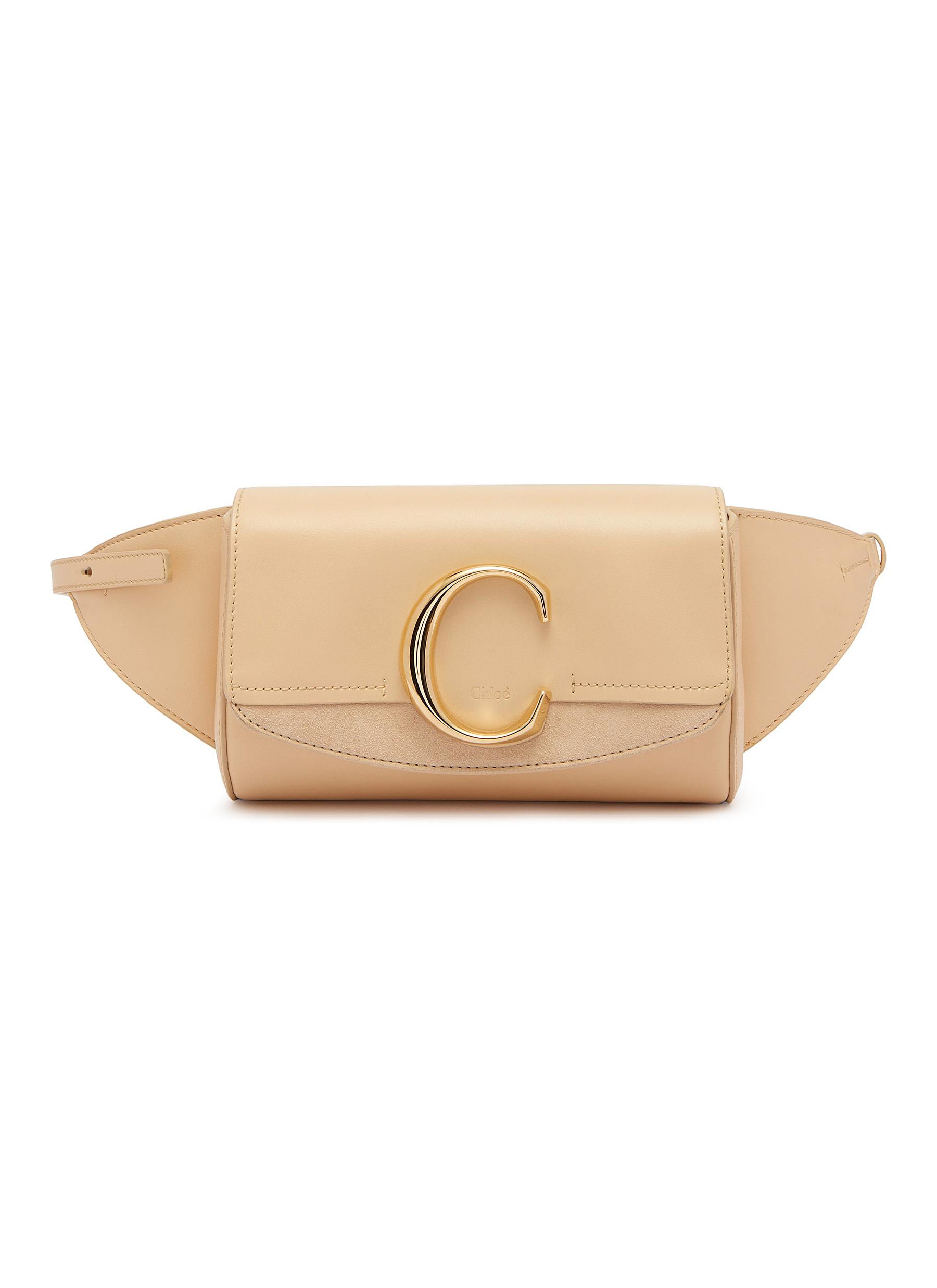 Chloé ' C' Suede Panel Leather Bum Bag In Blondie Beige | ModeSens