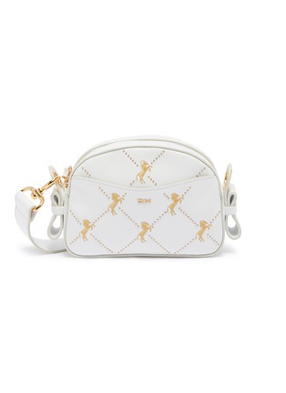 Main View - Click To Enlarge - CHLOÉ - 'Signature' stud horse embroidered mini leather bag