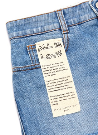 - STELLA MCCARTNEY - Slogan embroidered denim shorts