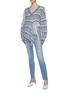 Figure View - Click To Enlarge - STELLA MCCARTNEY - Slogan embroidered skinny jeans