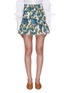Main View - Click To Enlarge - STELLA MCCARTNEY - Monogram floral print mini peplum skirt