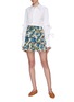 Figure View - Click To Enlarge - STELLA MCCARTNEY - Monogram floral print mini peplum skirt